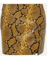 Isabel Marant - Blair Snake-Effect Leather Miniskirt - Lyst