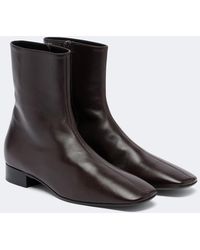 The Row - Cindy Leather Ankle Boots - Lyst