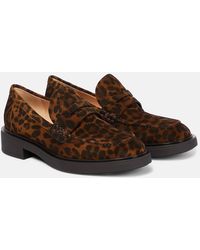Gianvito Rossi - Harris Leopard-print Suede Loafers - Lyst