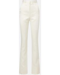 Calvin Klein - Lucia High-Rise Wool And Silk Slim Pants - Lyst