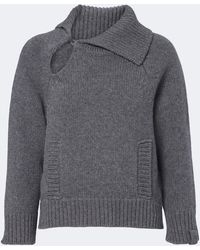 Victoria Beckham - Asymmetric Virgin Wool Sweater - Lyst