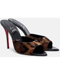 Christian Louboutin - Mules Miss Z 100 De Pelo De Becerro - Lyst