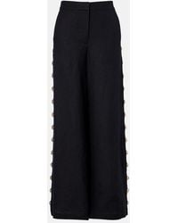 Jonathan Simkhai - Linen-Blend Wide-Leg Pants - Lyst