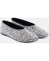 Proenza Schouler - Glove Embellished Leather Ballet Flats - Lyst