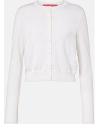 Carolina Herrera - Cropped Silk And Cotton Cardigan - Lyst