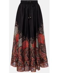 Zimmermann - Maxi Silk Skirt With Rhiannon Ruffles - Lyst