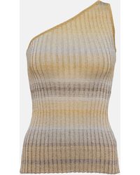 Missoni - One-shoulder Ribbed-knit Lame Top - Lyst