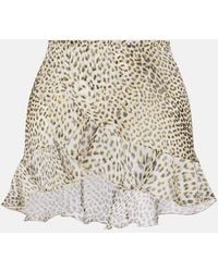 Roberto Cavalli - Leopard-Print Silk Beach Cover-Up - Lyst