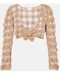Anna Kosturova - Bella Ballerina Crochet Cotton Crop Top - Lyst
