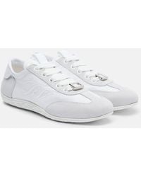 Roger Vivier - Sneakers Viv Low Aus Satin Mit Veloursleder - Lyst