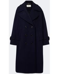 Chloé - Double Breasted Wool-Blend Coat - Lyst