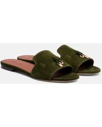 Loro Piana - Mules Summer Charms En Daim - Lyst
