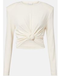 Magda Butrym - Cropped Cotton-Blend Jersey Top - Lyst
