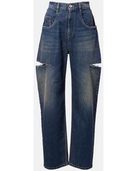 Maison Margiela - Distressed Barrel-Leg Jeans - Lyst