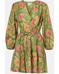 Velvet - Vestido Corto De Algodon Floral - Lyst