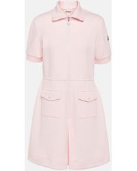 Moncler - Cotton-blend Pique Polo Dress - Lyst