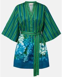ALÉMAIS - Margo Belted Printed Cotton Shirt Dress - Lyst
