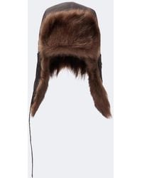 Lemaire - Shearling Aviator Hat - Lyst