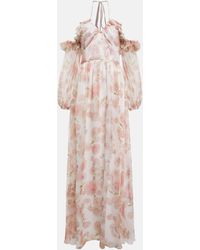 Giambattista Valli Off-the-shoulder Floral Silk Gown - Pink