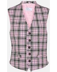 GIUSEPPE DI MORABITO - Checked Wool Vest - Lyst