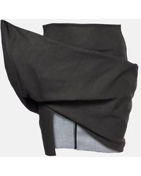 Rick Owens - Draped Cotton-Blend Miniskirt - Lyst