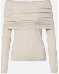 Max Mara - Faretra Off-Shoulder Cashmere Sweater - Lyst