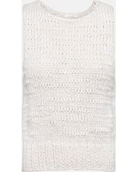 The Row - Linen And Silk Knitted Top - Lyst
