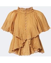 Isabel Marant - Lorna Embroidered Cotton Top - Lyst