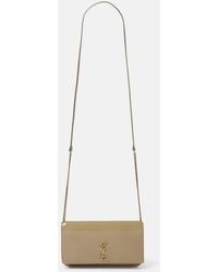 Saint Laurent - Cassandre Leather Wallet On Chain - Lyst