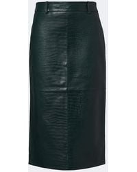 Frankie Shop - Taney Croc-Effect Leather Pencil Skirt - Lyst