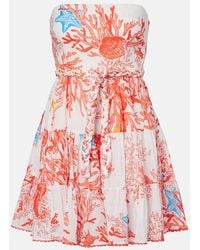 Poupette - Christine Printed Cotton Minidress - Lyst