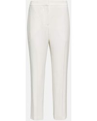 McQueen - Mid-Rise-Hose Aus Crepe - Lyst