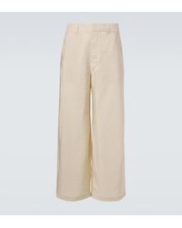 Lemaire - Silk-Blend Wide-Leg Pants - Lyst
