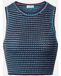 Alaïa - Crochet Cotton Crop Top - Lyst