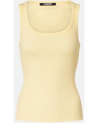 Jacquemus - Tank Top Acanalado Rond Carre De Algodon - Lyst