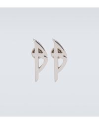 Balenciaga - Boucles d'oreilles Typo a logo - Lyst