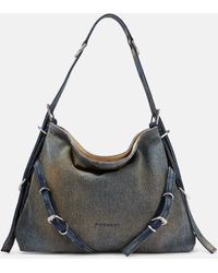 Givenchy - Voyou Medium Denim Shoulder Bag - Lyst