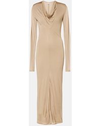 TOTEME - Draped Jersey Maxi Dress - Lyst