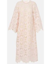 Zimmermann - Ottie Scalloped Lace Midi Dress - Lyst