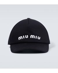 Miu Miu - Logo Cotton Baseball Cap - Lyst