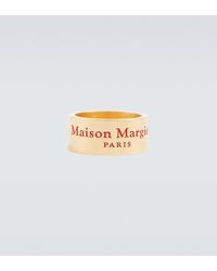 Maison Margiela Goldfarbener Ring aus Silber - Weiß