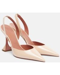 AMINA MUADDI - Holli 95 Patent Leather Slingback Pumps - Lyst