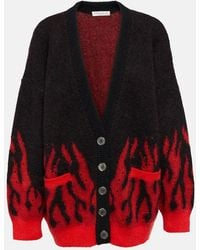 Alessandra Rich - Embellished Mohair-Blend Jacquard Cardigan - Lyst