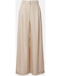 Frankie Shop - Marfa Pleated Twill Wide-Leg Pants - Lyst