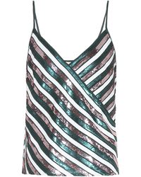 Diane von Furstenberg Top Agnes aus Seide mit Pailletten - Mehrfarbig