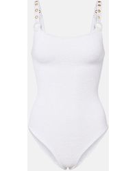 Hunza G - Melody Embellished Swimsuit - Lyst
