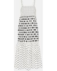 Tory Burch - Printed Cotton-blend Midi Dress - Lyst
