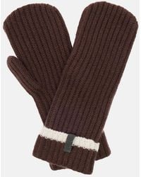 Brunello Cucinelli - Monili Ribbed-Knit Cashmere Mittens - Lyst