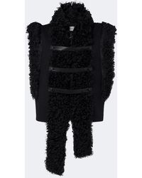 Fendi - Shearling And Leather-Trimmed Wool-Blend Vest - Lyst