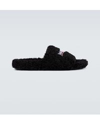 Balenciaga - Furry slide sandal - Lyst